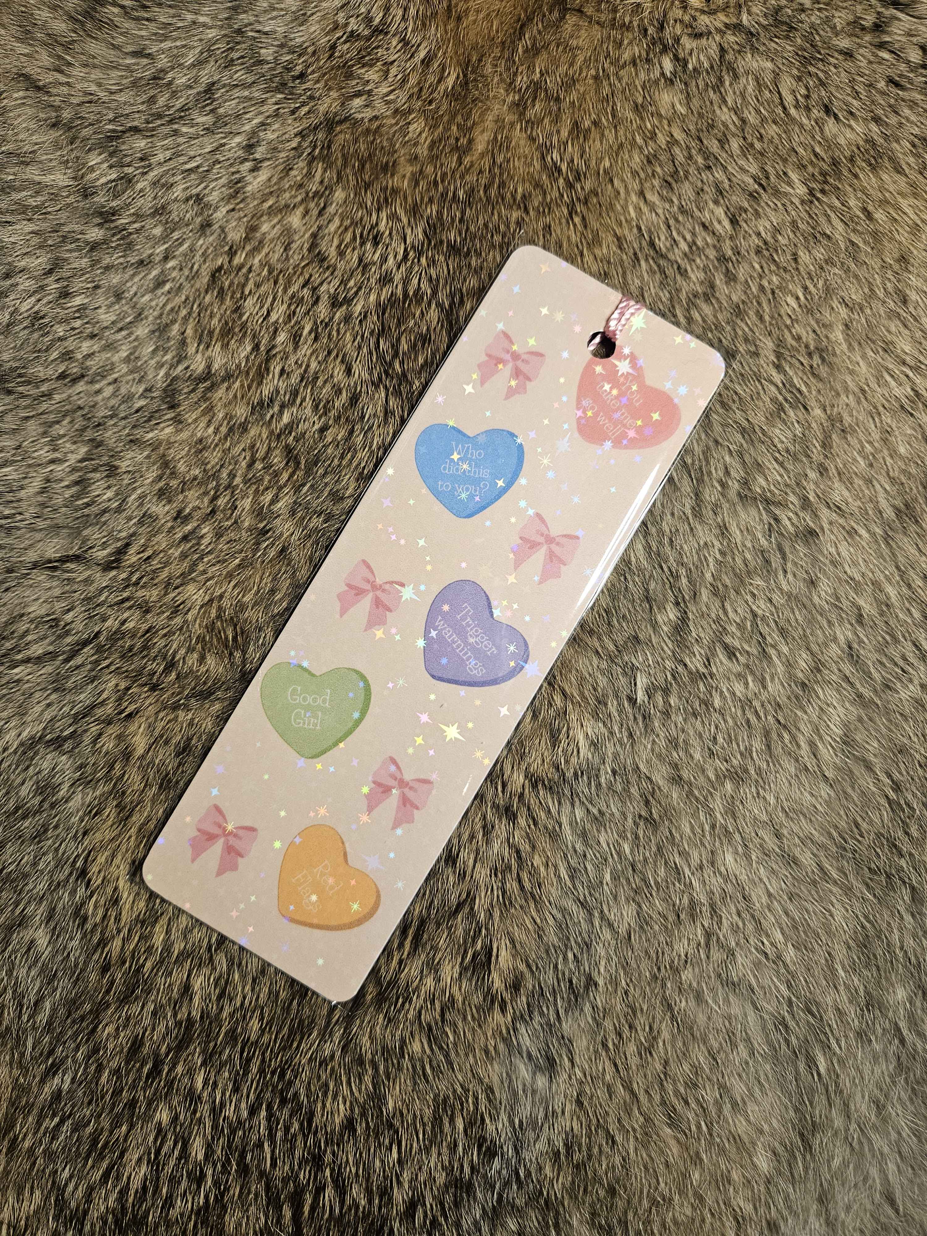 Candy hearts bookmark