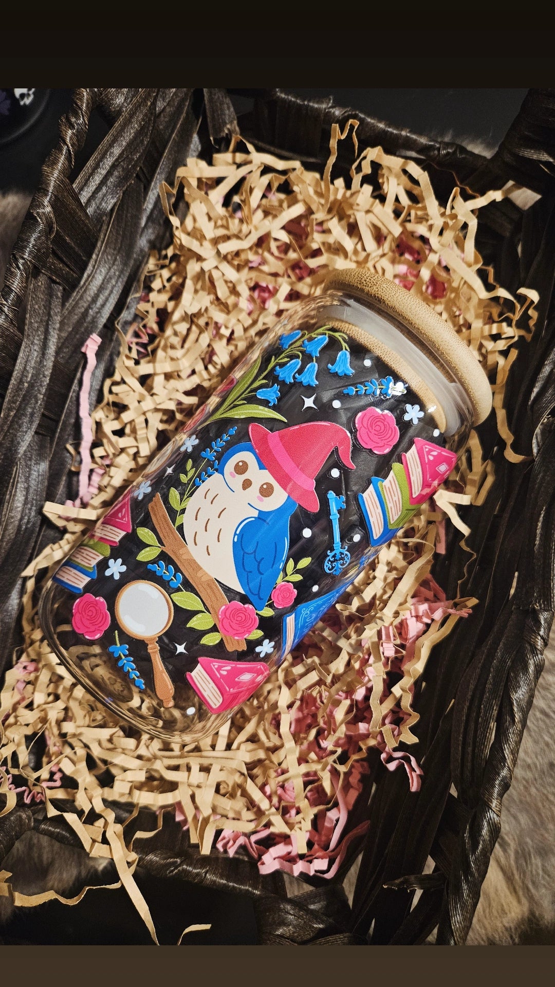 Fantasy owl bookish cup